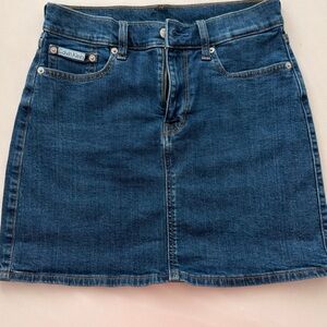 Calvin Klein Dark Wash Denim Mini Skirt
